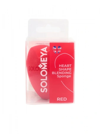 Спонж для макияжа «Сердце», Красный Solomeya Heart Shape Blending Sponge, Red, 1 шт